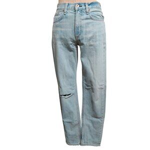 rag & bone 26 High Rise Skinny Glena Jeans Light Wash Raw Hem Distressed USA NWT